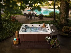 backyard hot tub