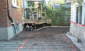 concrete patio installation