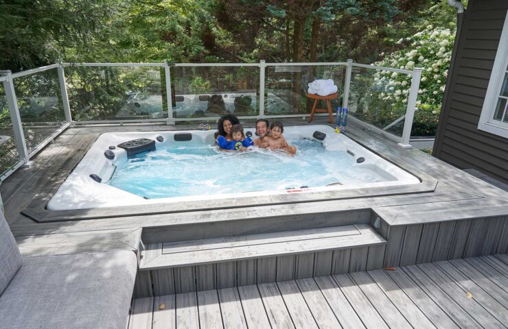 Lifestyle expert Evette Rios installs swim spa in deck - Master Spas Blog