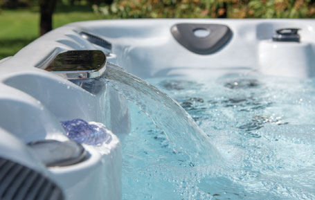 water feature on a hot tub